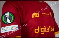 （Champion version）Player Version 2021-2022 AS Roma Home Red Thailand Soccer Jersey AAA-609（need  add the  ptach）