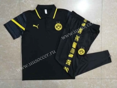 2022-23 Borussia Dortmund Black Thailand Polo Uniform-815