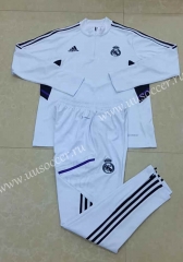 2022-23 Real Madrid White  Thailand Tracksuit Uniform-411
