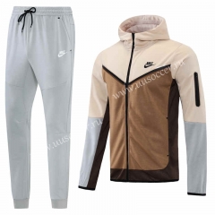 2022-23  Nike beige Soccer Jacket Uniform With Hat-LH