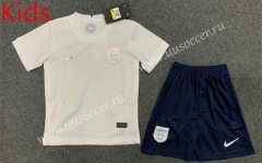 2022-23  England Home White kids Soccer Uniform-GB