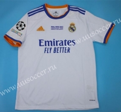 2021-2022 Real Madrid Home White Thailand Soccer Jersey AAA（with Finals Patch）