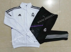 2022-23 Real Madrid White Soccer Jacket Uniform-815