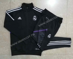 2022-23 Real Madrid Black Soccer Jacket Uniform-815