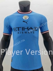 Player version 2022-23  Manchester City Home Blue  Thailand Soccer Jersey AAA-888