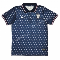 2022-23 France Royal Blue Printing Thailand Polo jersey-2044