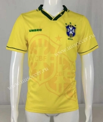 1994 Brazil Home Yellow Thailand Soccer Jersey AAA-503
