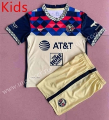 2022-23 Concept version  Club America  Yellow kids   Soccer Uniform-AY