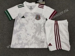 2021-2022 Mexico Away  White Soccer Uniform