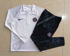2022-23   Paris SG White Thailand Soccer Tracksuit Uniform-815