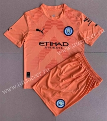 2022-23  Manchester City Goalkeeper Orange   Soccer Uniform-AY