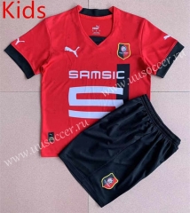 2022-23 Stade Rennais Home Red kids Soccer Uniform-AY