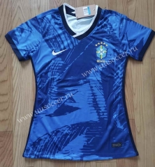 2022-23  Brazil Blue  Female Thailand Soccer Jersey-708