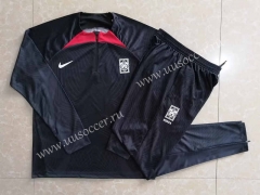 2022-23  Korea Republic Black Thailand Soccer Tracksuit Uniform-815