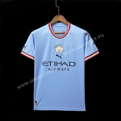 Correct version 2022-23  Manchester City Home Blue  Thailand Soccer Jersey AAA
