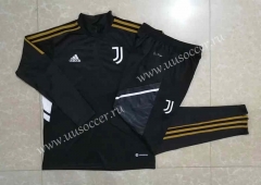 2022-23 Juventus Black Thailand Soccer Tracksuit-815