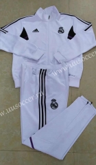 2022-23 Real Madrid White Soccer Jacket Uniform-DD2