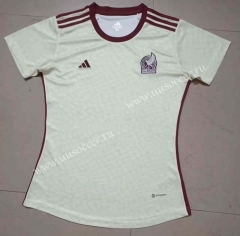2022-23  Mexico Away White  Female Thailand Soccer Jersey-708