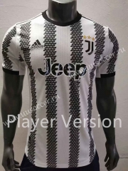 Correct  version Player Version 2022-23  Juventus Home Black&White  Thailand Soccer Jersey AAA-518