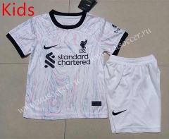 2022-23 Liverpool Away White Thailand kids Soccer Uniform-507