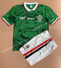 1988 Mexico Home Green Soccer Uniform-AY