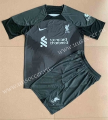 2022-23 Liverpool Goalkeeper black Thailand  Soccer Uniform-AY