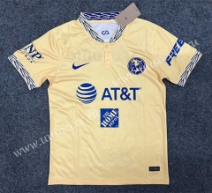 (S-4XL)2022-23 Club America Home Yellow Thailand Soccer Jersey AAA-GB