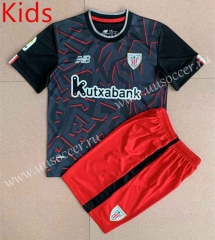 2022-23 Athletic Bilbao Away Black  Youth/Kids Soccer Uniform-AY