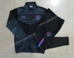 2022-23 Manchester City Black&Gray Thailand Soccer Jacket Uniform-815