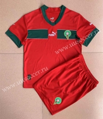 2022-23 Morocco Home Red  Soccer Uniform-AY