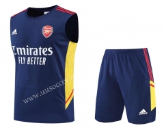 2022-23 Arsenal Royal Blue Thailand Soccer Training Vest Uniform-4627