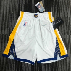 75th Anniversary Edition NBA Golden State Warriors White Shorts-311