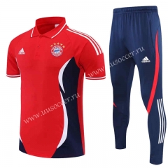 2022-23 Bayern München Blue&Red Thailand Polo Uniform-4627