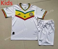 2022-23 Senegal Home White Youth/Kids Soccer Uniform-507