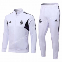 2022-23 Real Madrid White Soccer Jacket Uniform-411