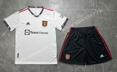 2022-23  Manchester United Away White   Soccer Uniform-6748