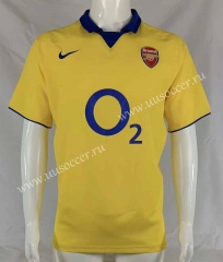 Retro Version 2003-05 Arsenal  Away Yellow Thailand Soccer Jersey AAA-503