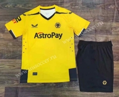2022-23 Wolverhampton Wanderers Yellow Soccer Uniform-6748