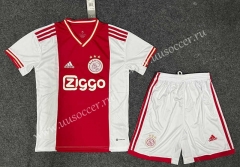 2022-23 Ajax Home Red&White Soccer Uniform-GB