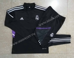 2022-23 Real Madrid  Black  Thailand Tracksuit Uniform-815