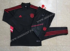 2022-23 Bayern München Black  Thailand Tracksuit Uniform-815