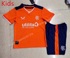 2022-23 Rangers Away Oranger Thailand kids  Soccer Unifrom-507
