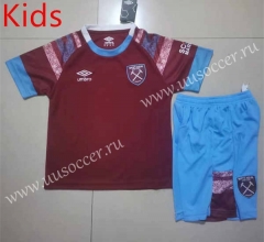 2022-23  West Ham United Home Red kids  Soccer Uniform-507