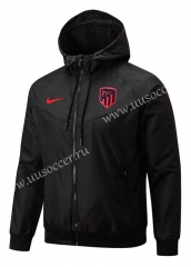 2022-23  Atletico Madrid Black Trench Coats With Hat-815