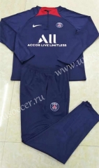 2022-23 Jordan  Paris SG Royal Blue Thailand Soccer Tracksuit Uniform-411