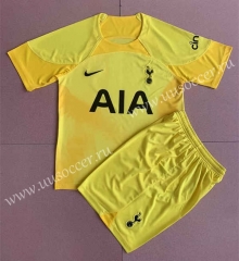2022-23 Tottenham Hotspur Goalkeeper Yellow Soccer Uniform-AY