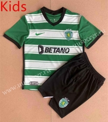 2022-23 Sporting Clube de Portugal Green&White kids Soccer Uniform-AY