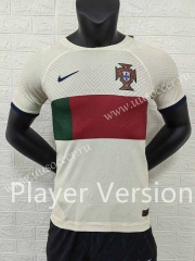Player Version 2022-23 World Cup  Portugal  Away beige Thailand Soccer Jersey AAA-888
