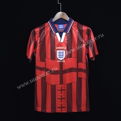1998 Retro Version England Away Red Thailand Soccer Jersey AAA