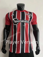 Player version  2022-23 Sao Paulo Away  Red &Black Thailand Soccer Jersey AAA-CS
